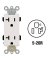 WHITE DUPLEX OUTLET