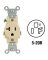 20amps SINGLE OUTLET IVORY
