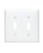 WHT 2-TOGGLE WALL PLATE