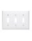 WHT 3-TOGGLE WALL PLATE