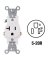 S12-5801-KWS OUTLET,SGL WH