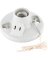 Leviton White Porcelain Incandescent Lampholder with Grounded Outlet