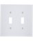 WHT 2-TOGGLE WALL PLATE