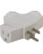 White 3 Outlet Tap Adapter
