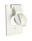 WHT RND WP OUTLET COVER