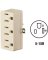 Grounding Tap 3 Outlet Ivory