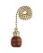 Westinghouse 12 In. Polished Brass Pull Chain with Sculptured Walnut Ball Ornament