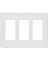 LEVITON DECORA 3G WALL PLATE WHT