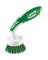 Libman White & Green Polymer 8 In. Ergonomic Rubber Grip Dish Brush