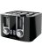 BLK/CHRM 4-SLICE TOASTER