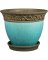 6" TEAL CERAMIC PLANTER