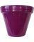 Ceramo Spring Fever 6-1/2 In. H. x 5-1/2 In. Dia. Violet Clay Flower Pot