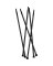 50PC 7" BLACK FENCE TIES