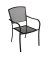 BLK STEEL MESH CHAIR