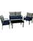 4PC AZRE GRY/BL CHAT SET