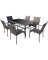 7PC DRKBRWN DINING SET