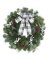 30" WREATH W/WHITE PLAID BOW