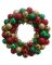 16" RD/GRN/GLD WREATH