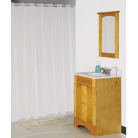 Simple Spaces XG-02-FS Hookless Shower Curtain; 72 in L; 70 in W; Vinyl;