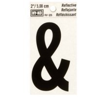 SYMBOL AMPERSAND 2IN BLK/SLV