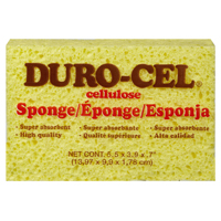 Duro-Cel 03040 Sponge; 6 in L; 4 in W; 3/4 in Thick; Cellulose; Yellow