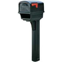 MAILBOX/POST PLASTIC BLACK