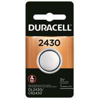 DURACELL DL2430BPK Coin Cell Battery; 3 V Battery; 270 mAh; CR2430 Battery;