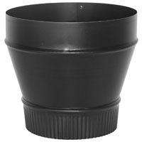 REDUCER PIPE 24GA 6X5IN BLK