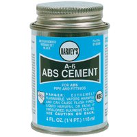 HAR-18500 04OZ A6 ABS CEMENT BLA