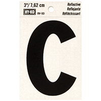 LETTER 'C' REFLECTIVE 3IN