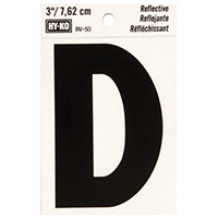 LETTER 'D' REFLECTIVE 3IN