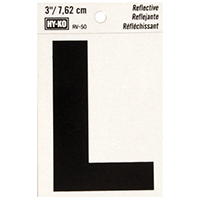 LETTER 'L' REFLECTIVE 3IN