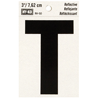 LETTER 'T' REFLECTIVE 3IN