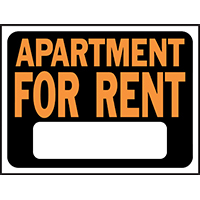 SIGN APARTMENT FOR RENT 9X12IN