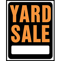 SIGN YARD SALE JUMBO PLAST