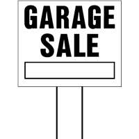 HY-KO LGS-2 Lawn Sign, Garage Sale, Black Legend, Plastic, 24 in W x 19 in H