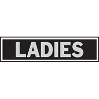 SIGN LADIES PRINCES 2X8IN ALUM