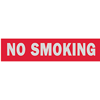 SIGN NO SMOKING 2X8IN ALUMINUM