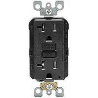 GFCI RECP 2P 20A-125V BLK