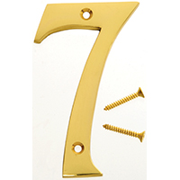 4" SOLID BRASS NUMBER 7