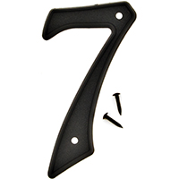 HY-KO PN-29/7 House Number, Character: 7, 4 in H Character, Black Character,
