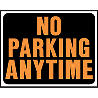 HY-KO Hy-Glo Series SP-105 Identification Sign, Rectangular, NO PARKING