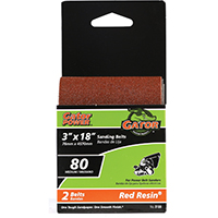 3X18IN 80GRIT ALUM OX BELT 2PK