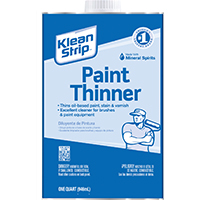 Klean Strip QKPT94003CA Paint Thinner, Liquid, Aromatic Hydrocarbon, Water