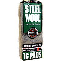 Homax 106605-06 Steel Wool, #2 Grit, Medium, Gray