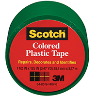 191G GRN PLAST TAPE1-1/2X125IN