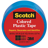 191BL BLU PLAST TAPE1-1/2X125"