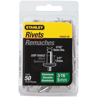 STANLEY ALUM POP RIVETS 2IN 50CT