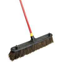 Quickie 00536 Push Broom, 24 in Sweep Face, Polymer Bristle, Steel Handle