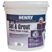 HENRY Set&Grout 12041 Adhesive and Grout, Paste, White, 1 gal Tub
